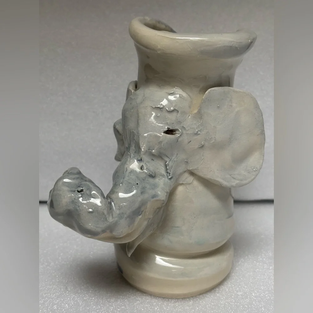 Elephantnt Art Pottery Vase Signed “Bryant”